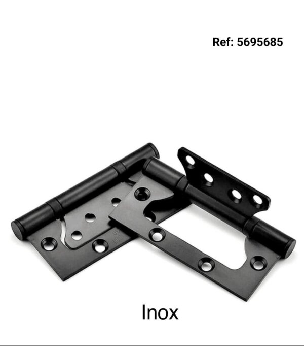 Charnières en acier inoxydable noir 10cm