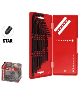 JEU DE CLÉS HEXAGONALES PLATES 9 PCS